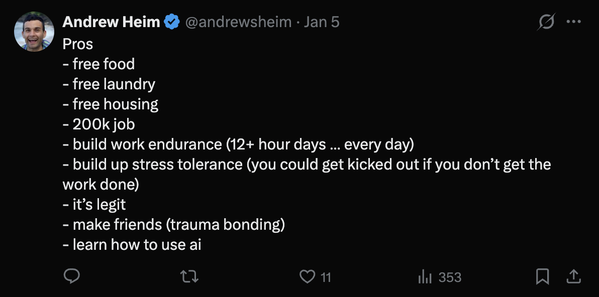 Gauntlet AI alumnus post on X